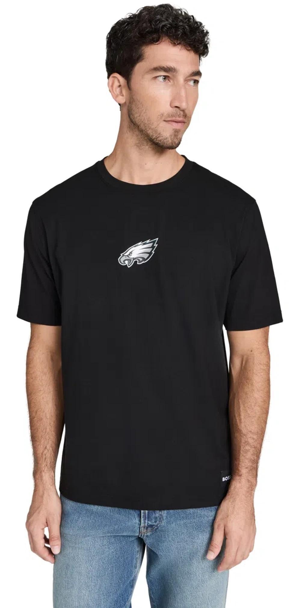 HUGO BOSS Eagles Tee Black In Eagles Charcoal Product Image