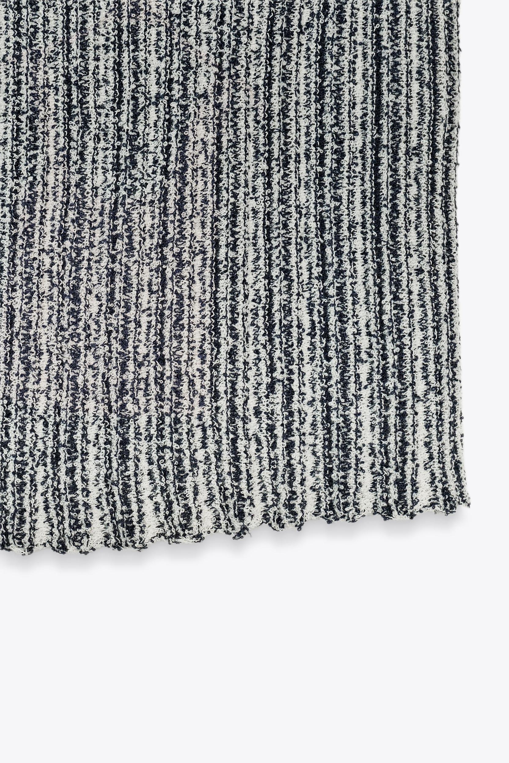 STRIPED CUT-OUT KNIT TOP Product Image