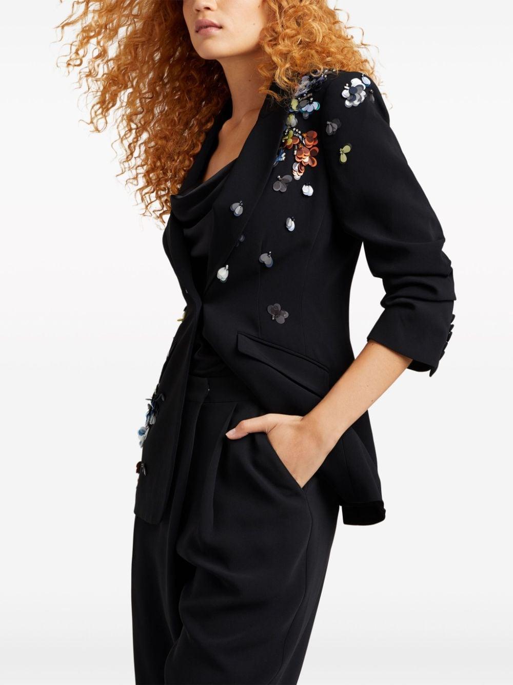 sequin-embellished peak-lapels blazer  Product Image