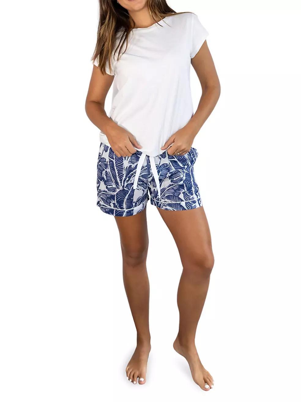 Women's Martinique Banana Leaf Boxer Shorts Product Image