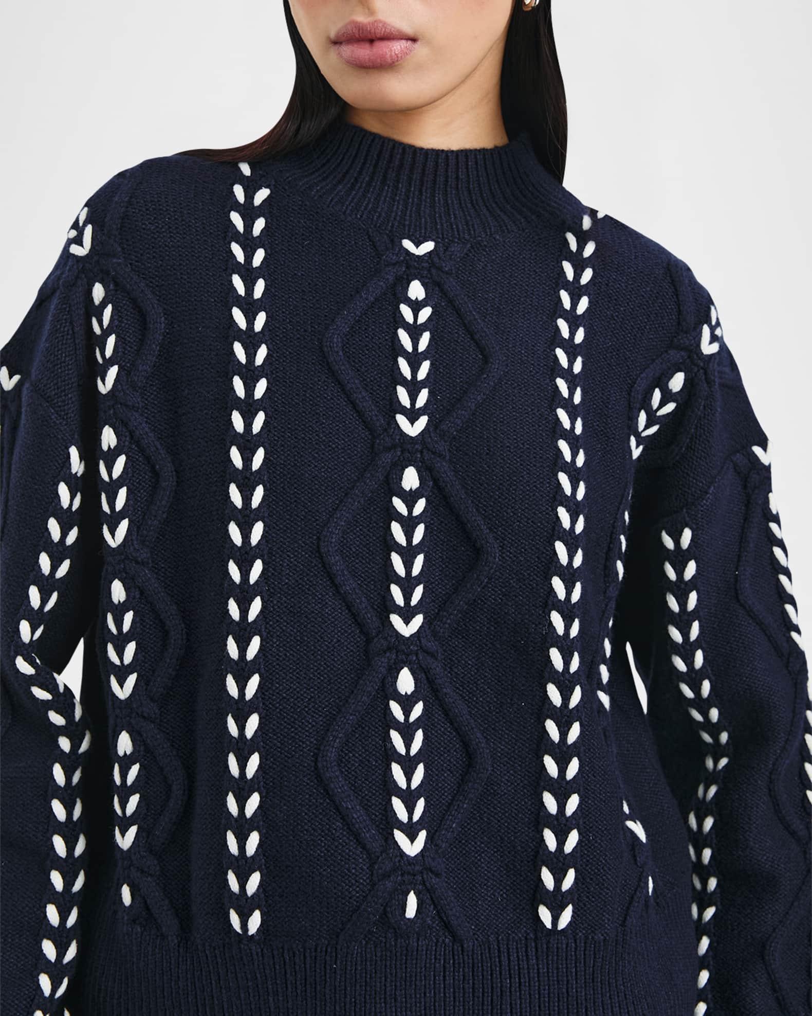 Tori Ribbed Wool-Blend Sweater Product Image