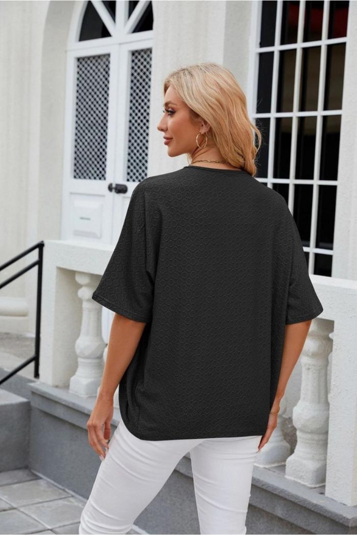 Open Front Short Sleeve Knit Top Product Image