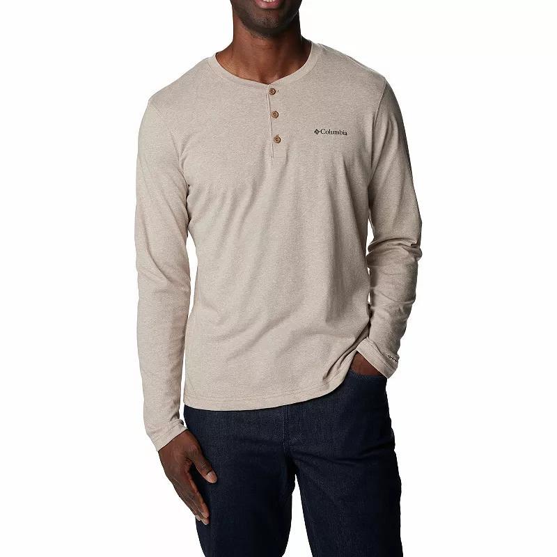 Men's Columbia Thistletown Hills™ Henley Top, Size: Small, Chalk Grey Product Image