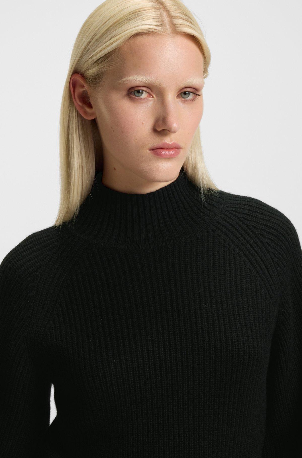 Loose-fit rollneck sweater with raglan sleeves Product Image