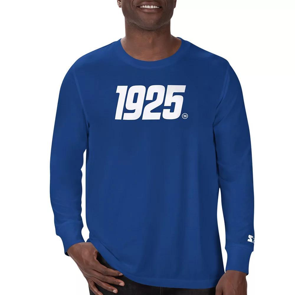 Men's Starter Royal New York Giants 1925 Collection Long Sleeve T-Shirt, Size: 2XL, Blue Product Image