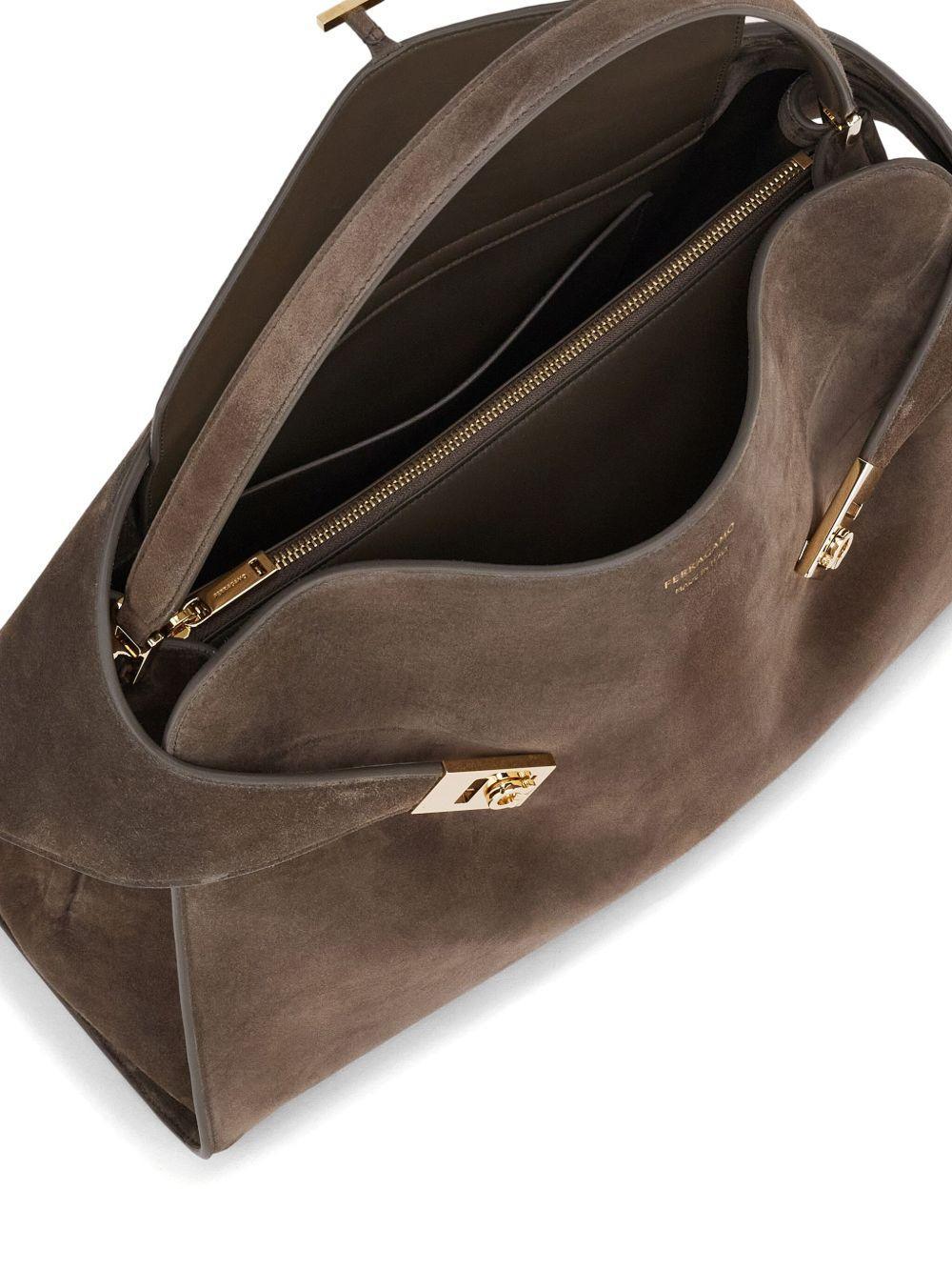 Hug structured suede tote bag Product Image