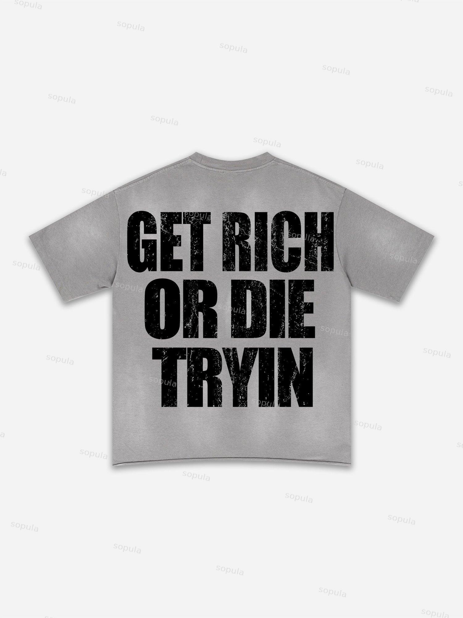 Street Goals Lip Braces Make Vintage Printed Graphic Washed T-shirt Product Image