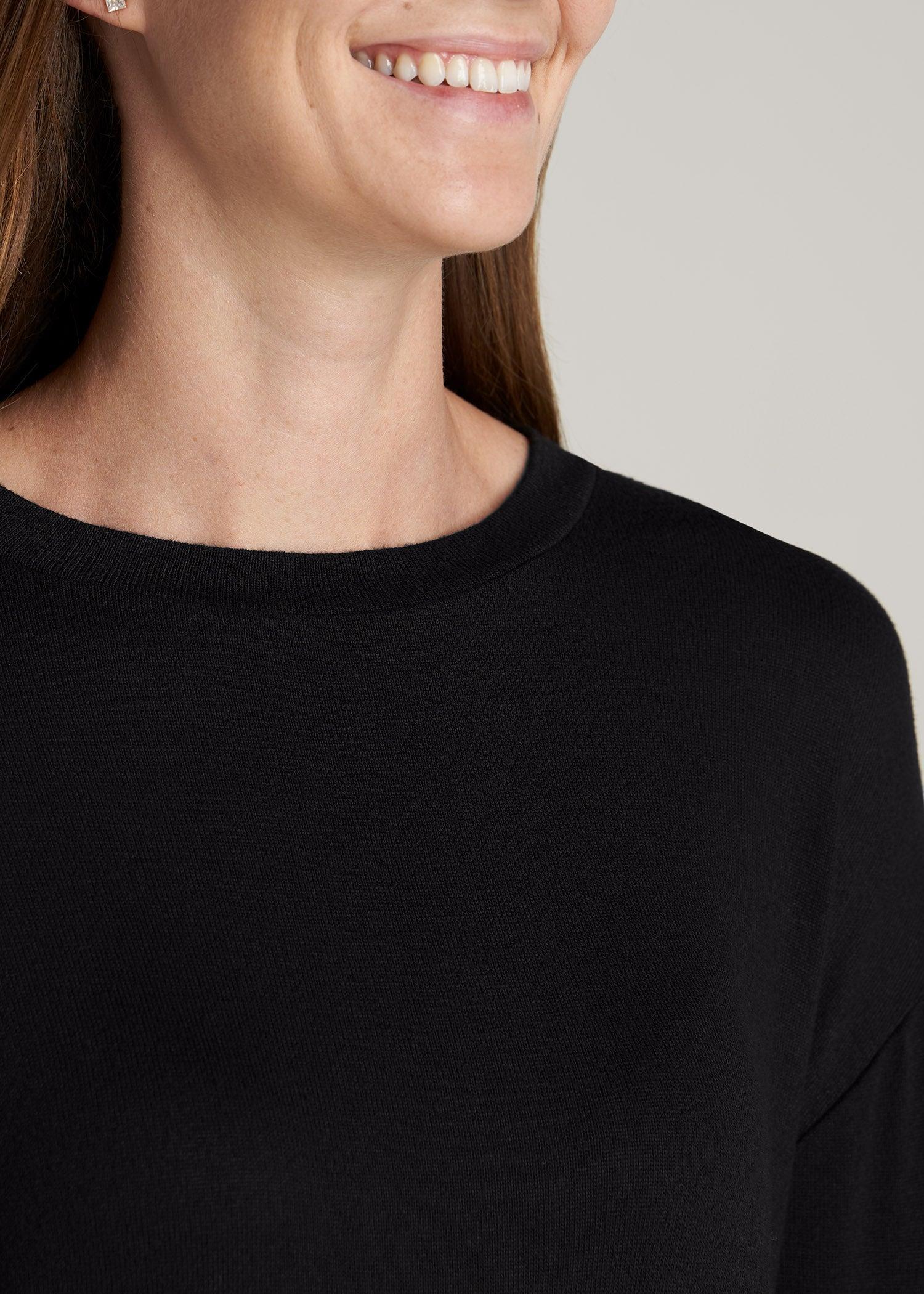 Cozy Lounge Crewneck in Black - Tall Women's Shirts Product Image