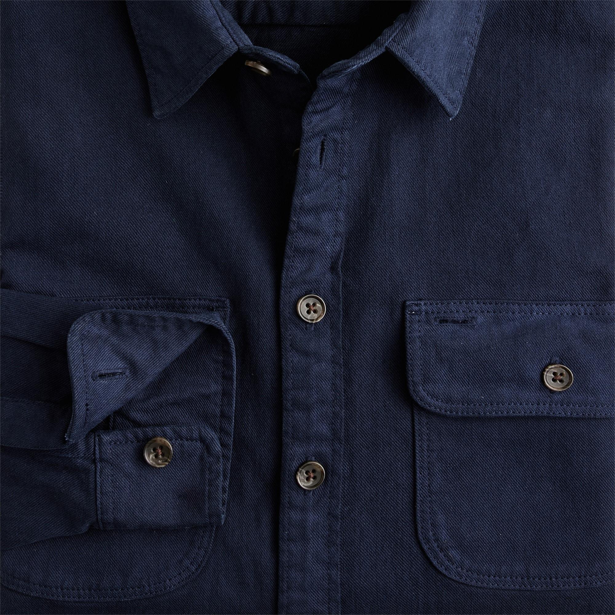 Garment-dyed twill overshirt Product Image