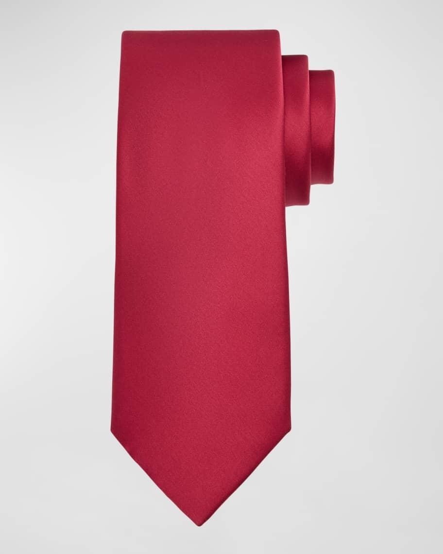 Solid Silk Satin Tie Product Image