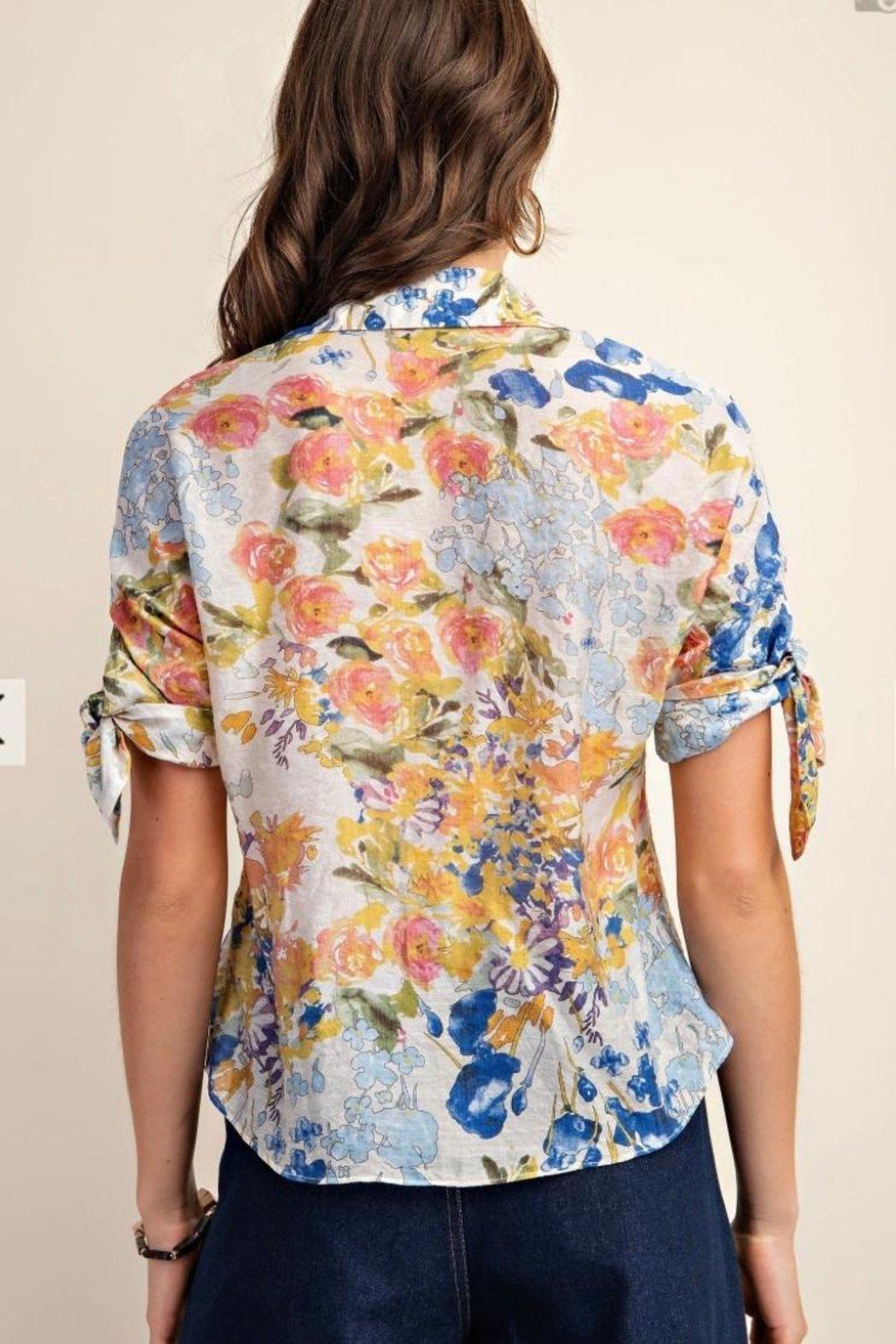 Top, Floral Button Down Product Image