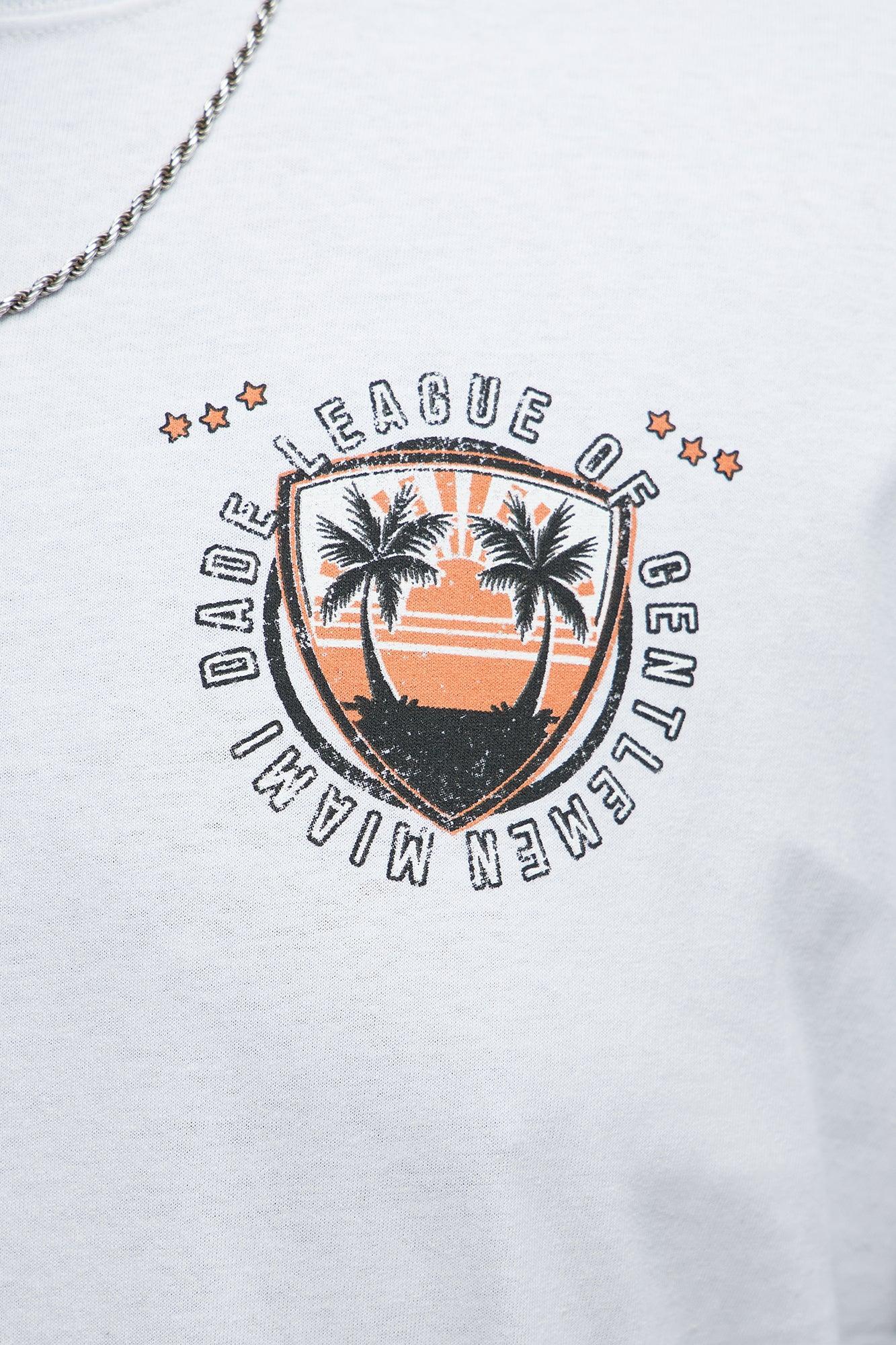 South Beach Members Only Short Sleeve Tee - White Product Image