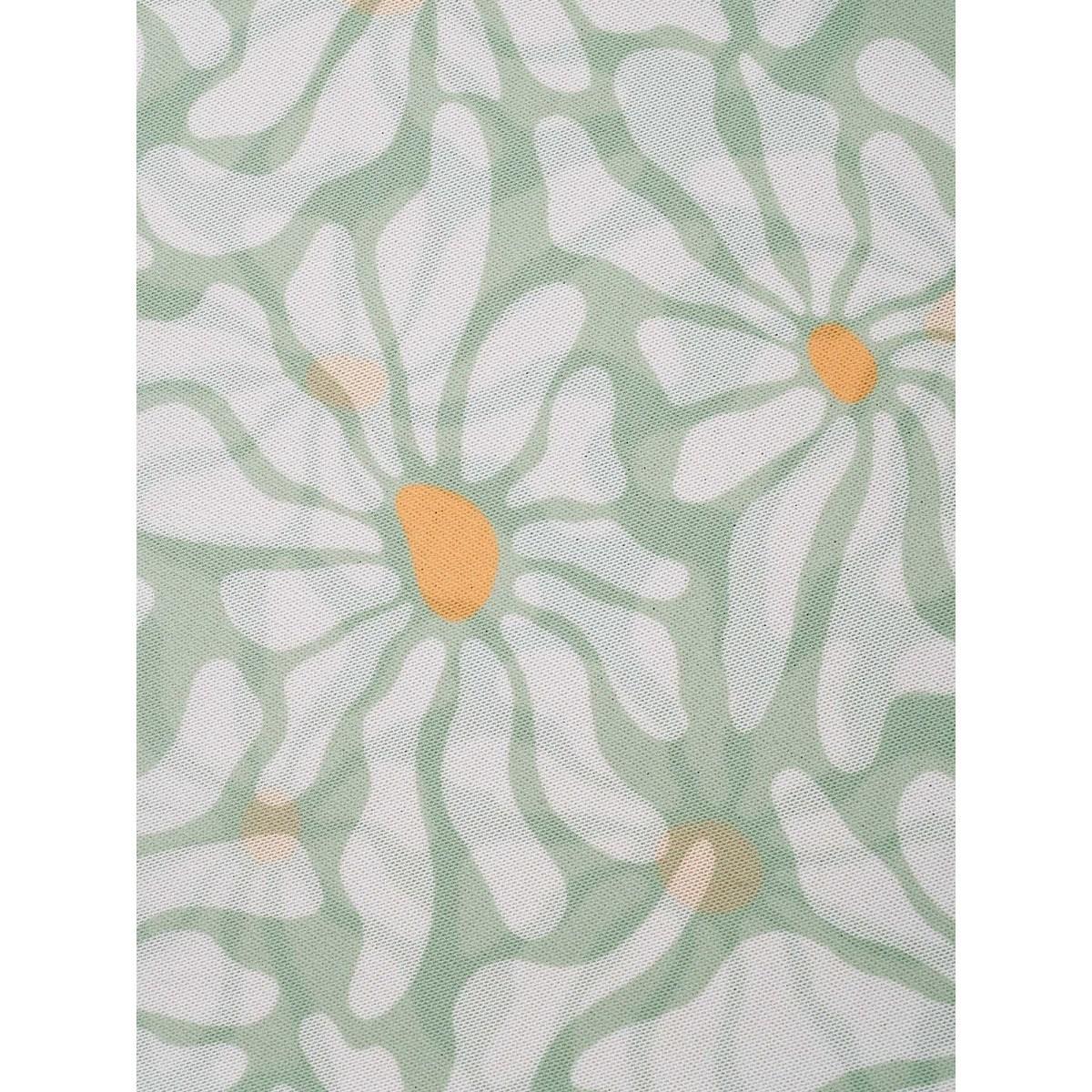 Plus Size Sun Print U Neck See Through Gathered Swim Dress Women's Swimwear Palemauve Beach Bodycon U-neck High stretch Curve Swim Dresses BloomChic 18-20/2X Product Image