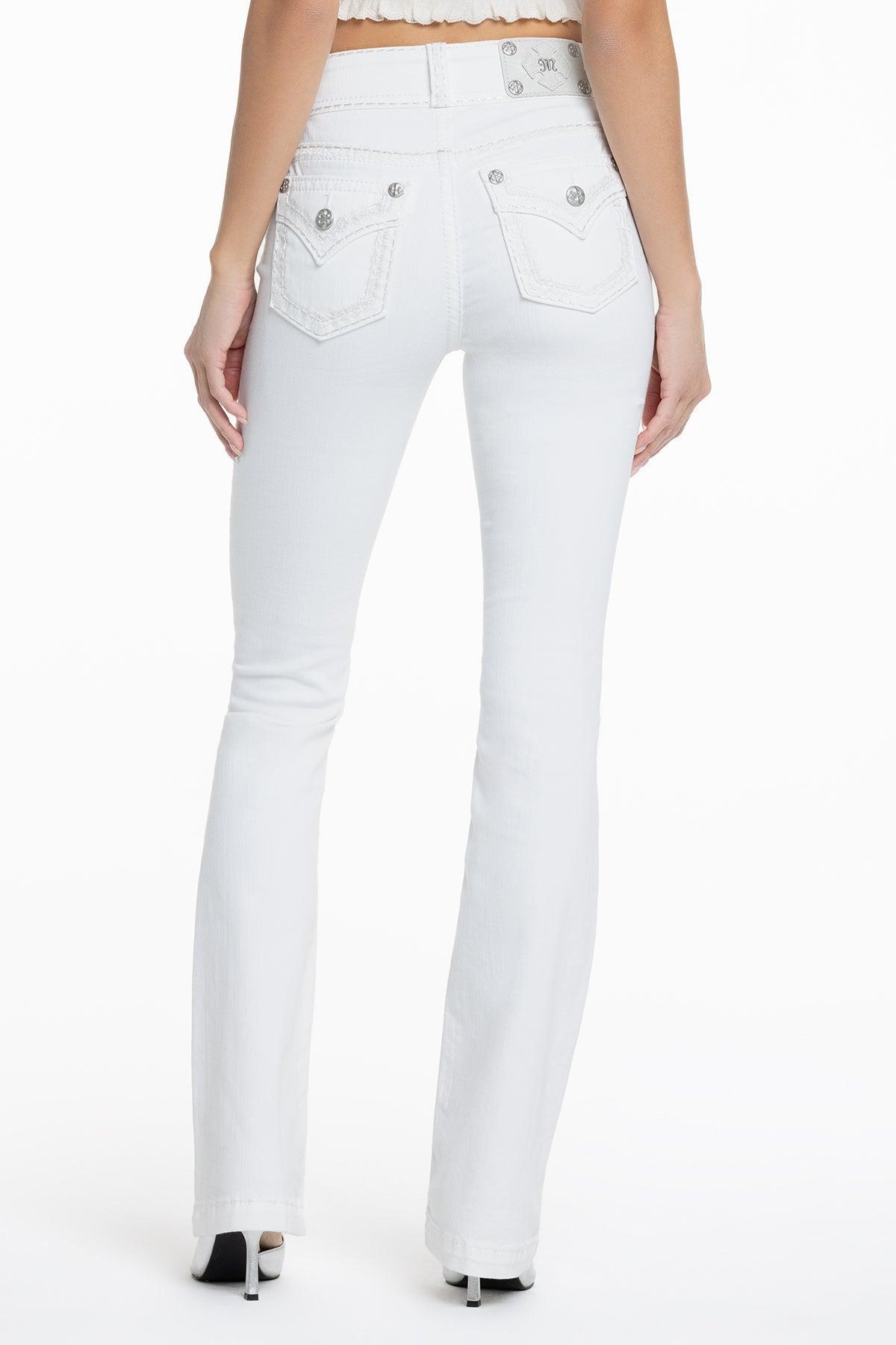 Adeline White Bootcut Jeans Product Image