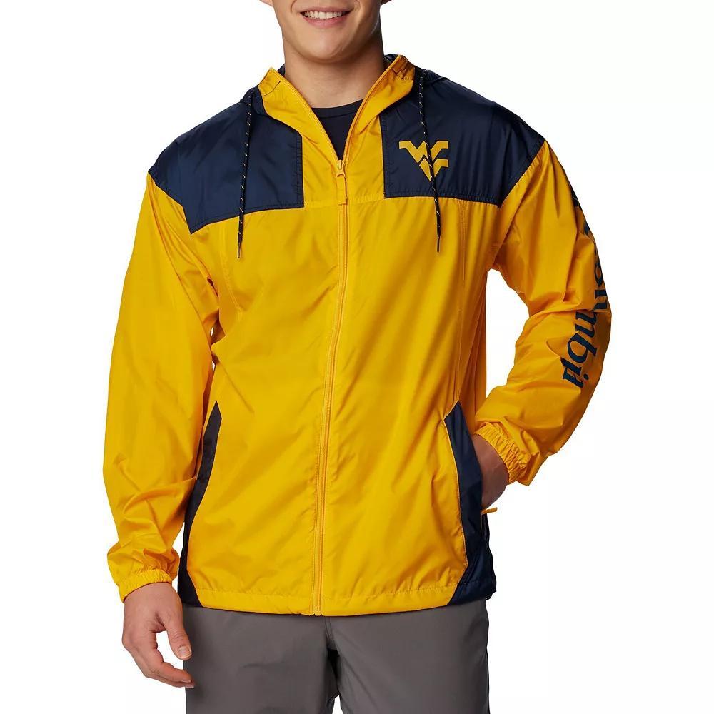 Men's Columbia Gold West Virginia Mountaineers Flash Challenger Omni-Shade Full-Zip Windbreaker Hoodie Jacket, Size: XL Product Image