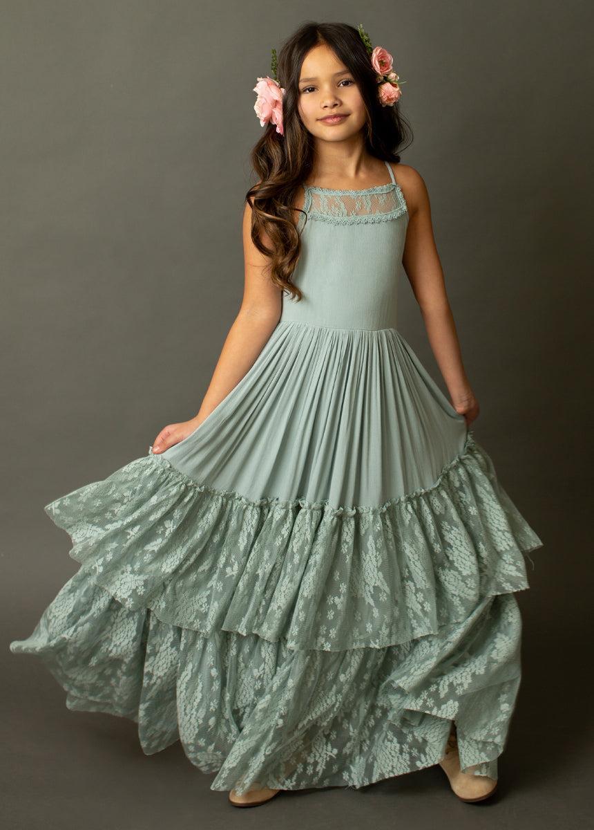 Catrin Dress in Seaglass Girls Product Image