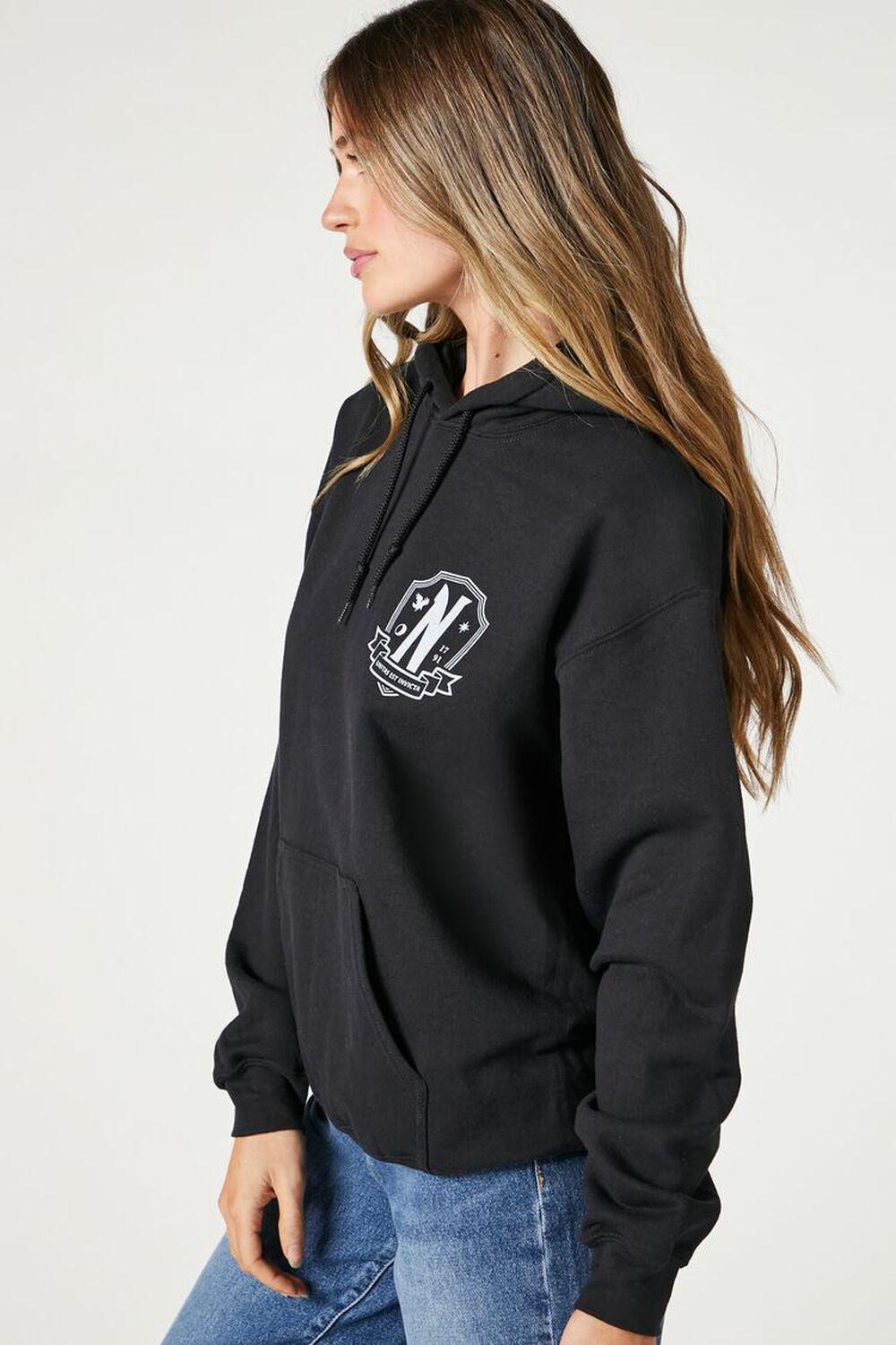 Nevermore Graphic Fleece Hoodie | Forever 21 Product Image