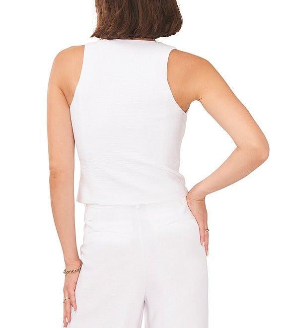 1. STATE Rumple Button Front V-Neck Coordinating Sleeveless Vest Product Image