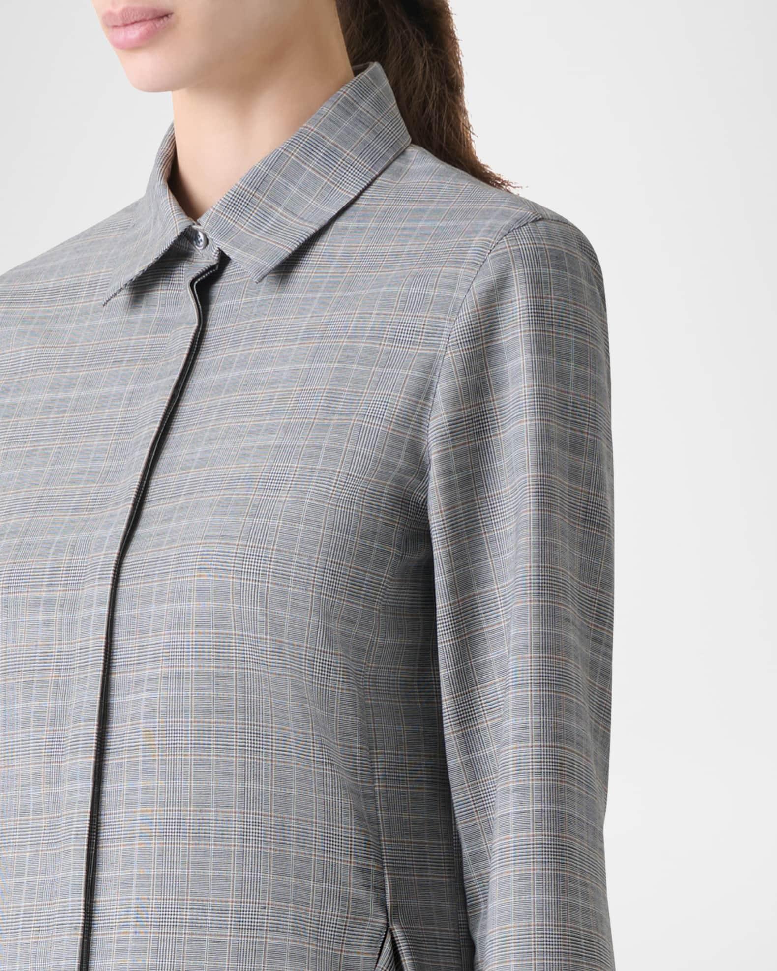Prince of Wales Check Cool Wool Blouse Product Image