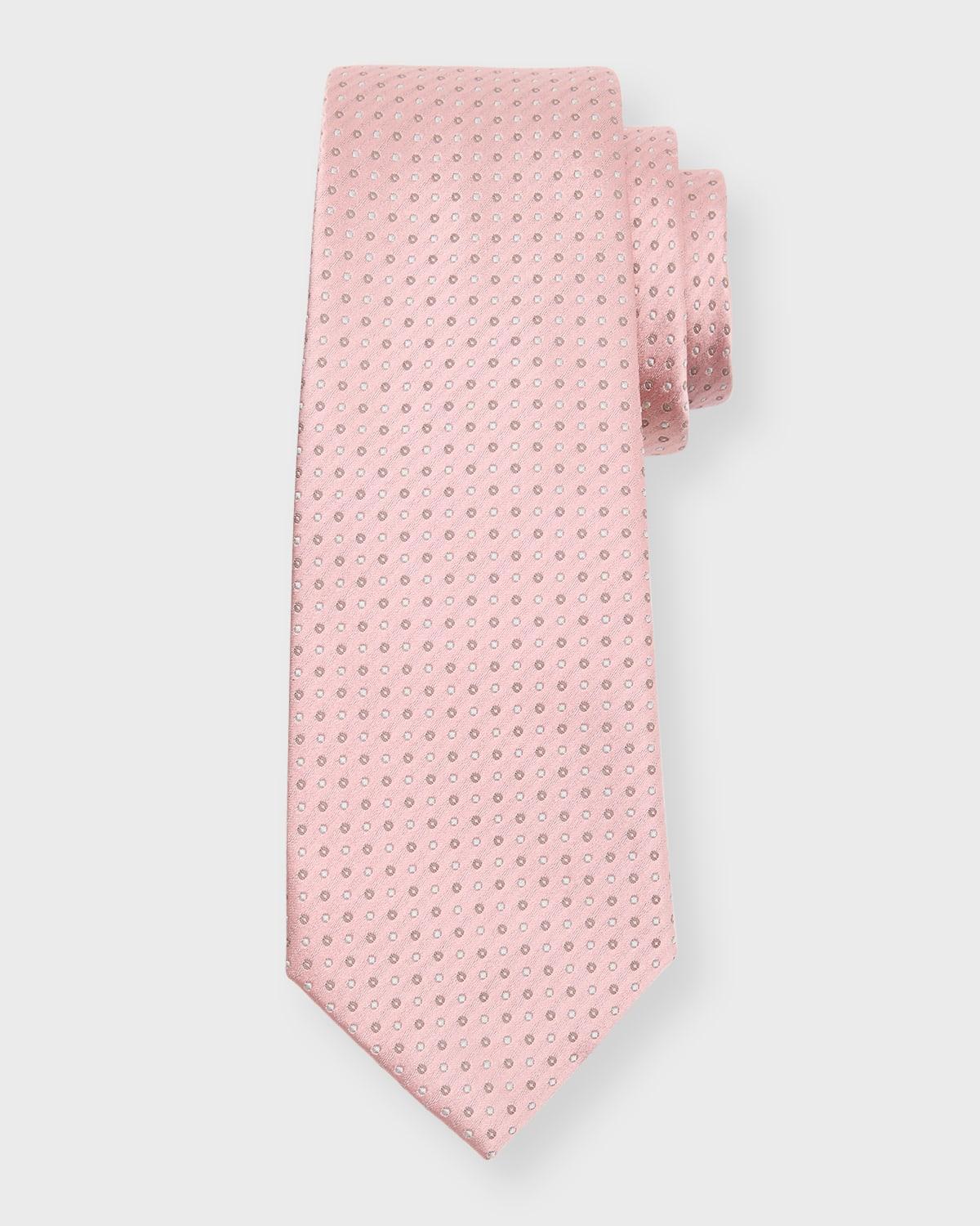 Mens Silk Jacquard Polka Dot Tie Product Image