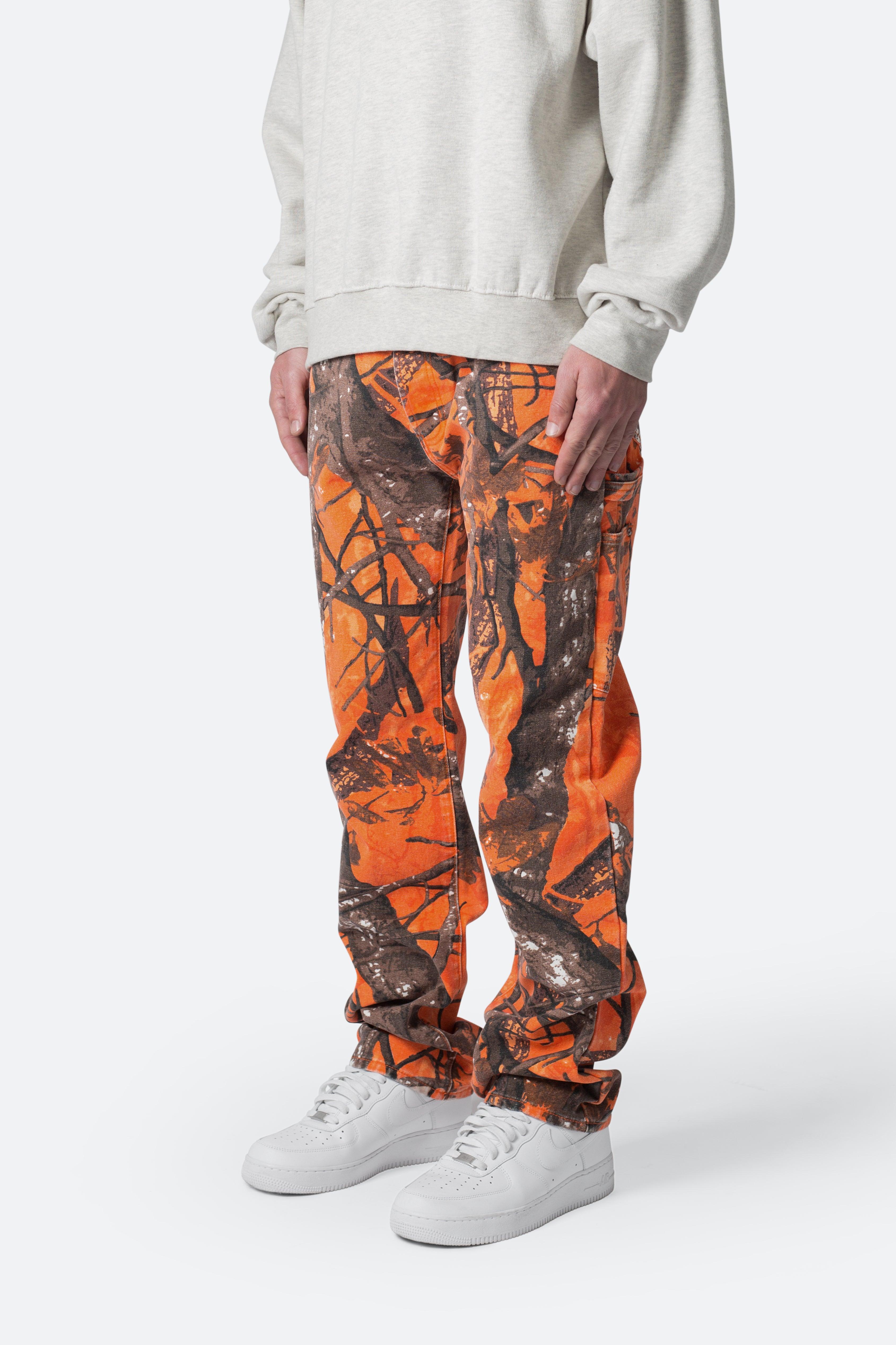 V603 Camo Carpenter Pants - Orange Product Image