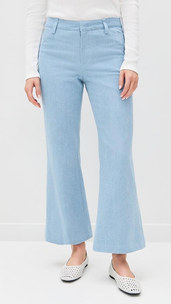 Vince Mid Rise Cropped Flare Twill Pants | Shopbop Product Image