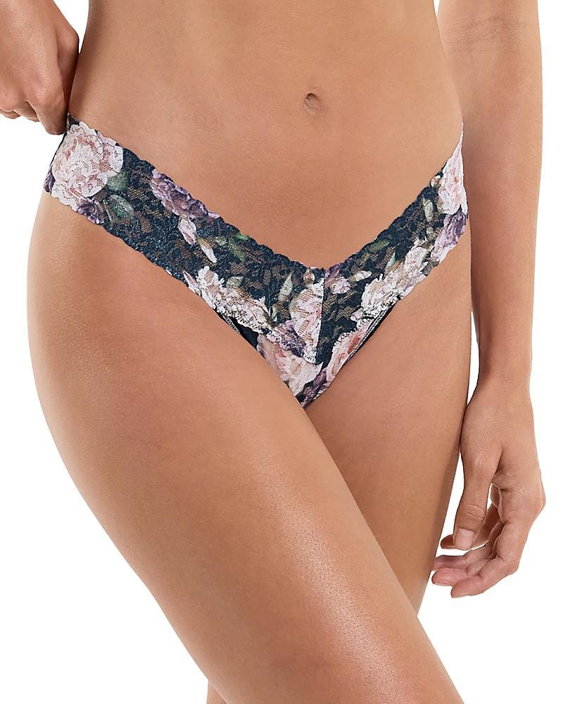 Signature Lace Low Rise Printed Thong Product Image