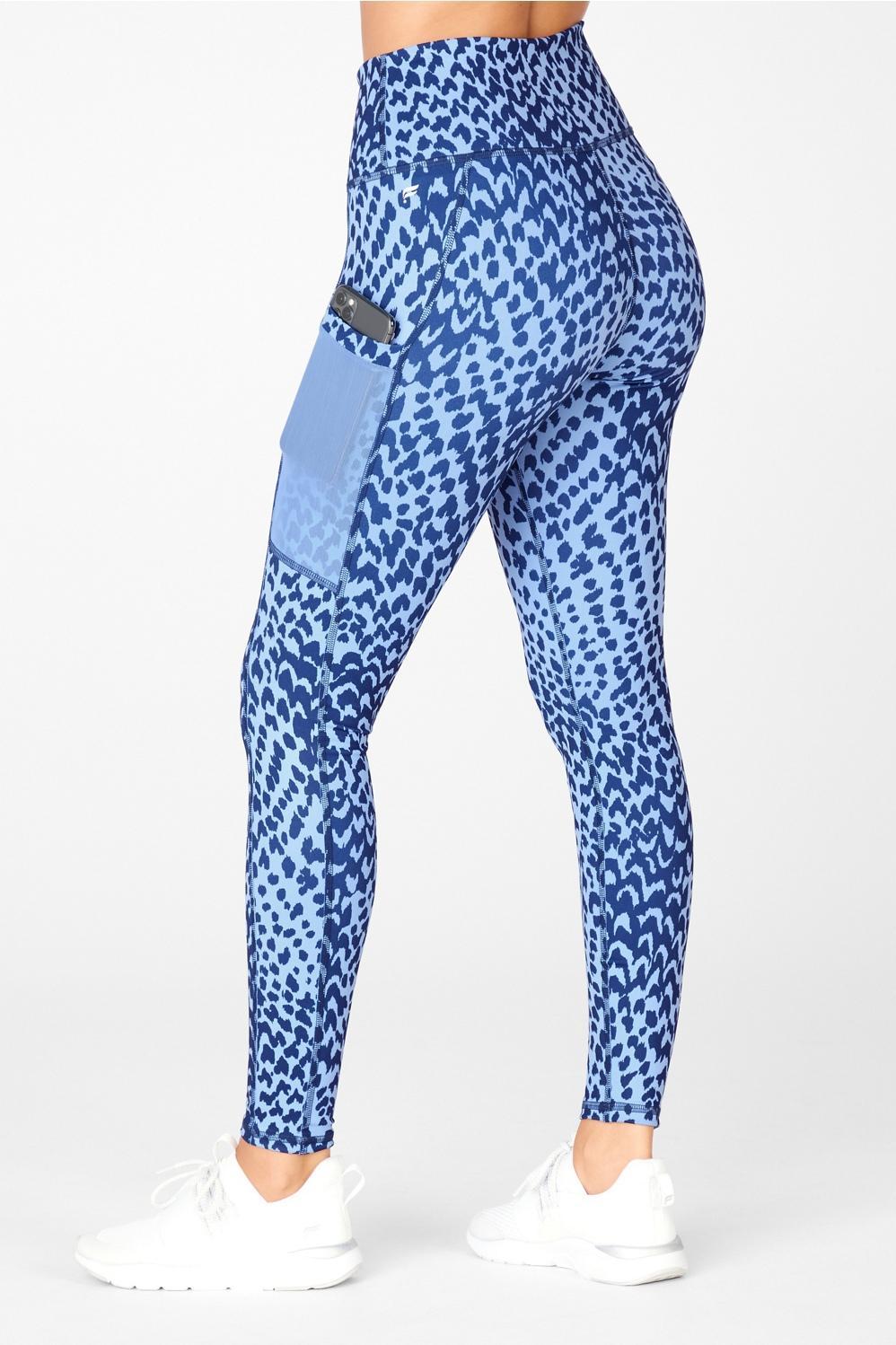 Fabletics On-the-Go High-Waisted Legging Womens blue Size XXS Product Image