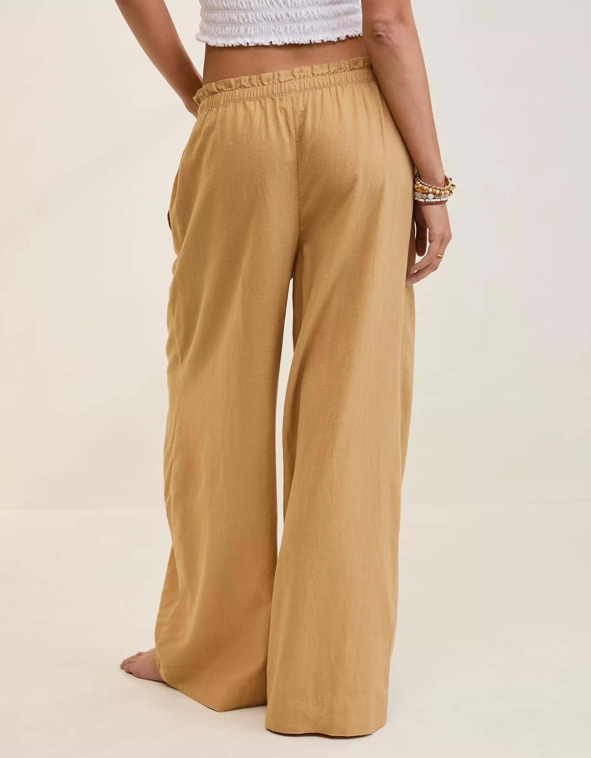 Aerie Linen Blend Trouser Product Image