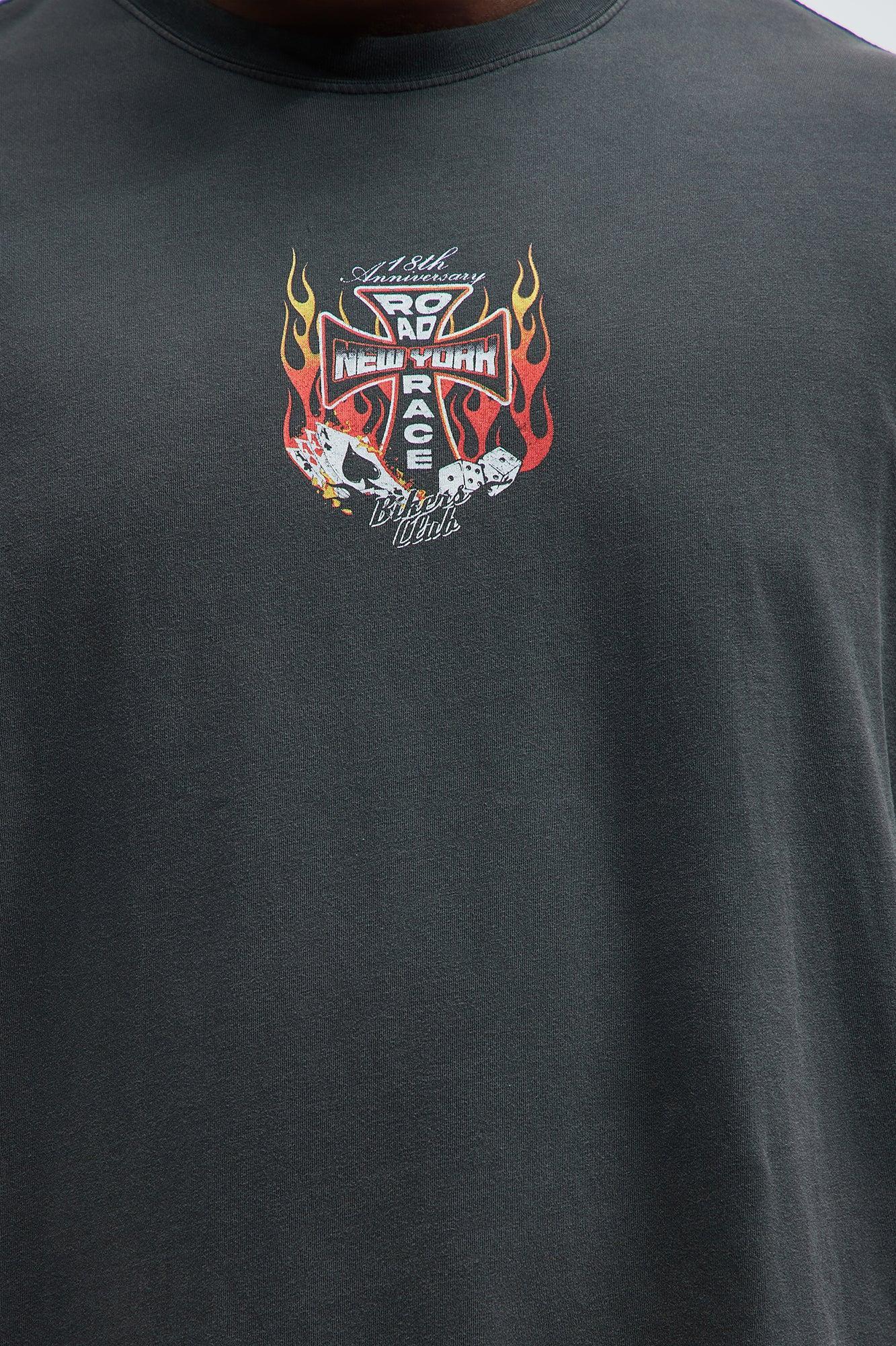 Road Race Oversized Short Sleeve Tee - Black Product Image