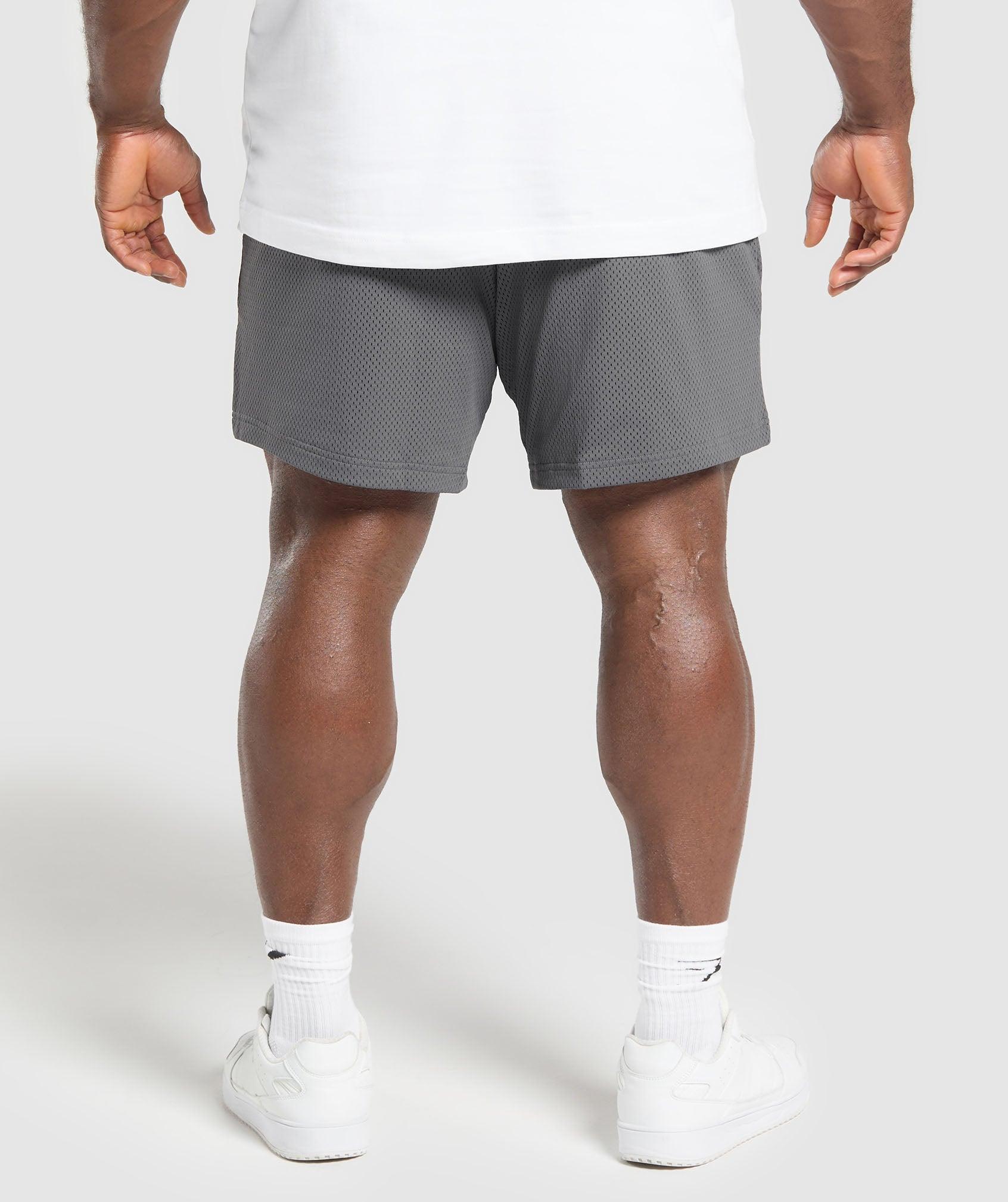 Gymshark Lifting Mesh 7" Shorts - Pitch Grey Male Product Image
