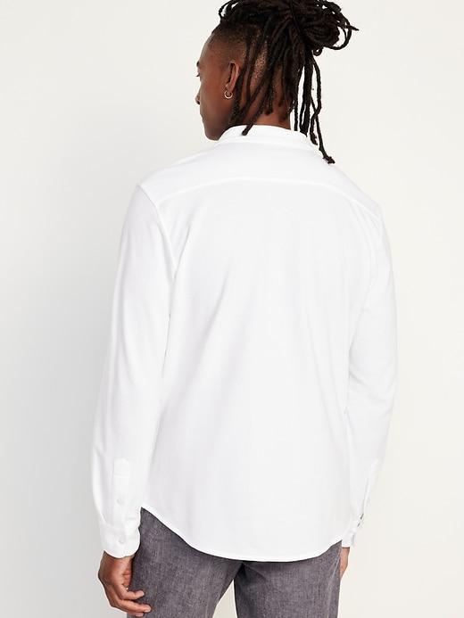 Long-Sleeve Pique Polo Product Image