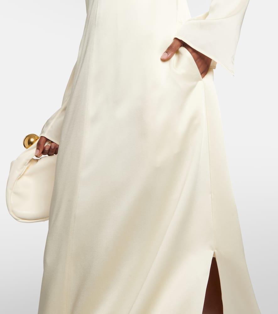 JIL SANDER Satin Midi Dress In White Product Image