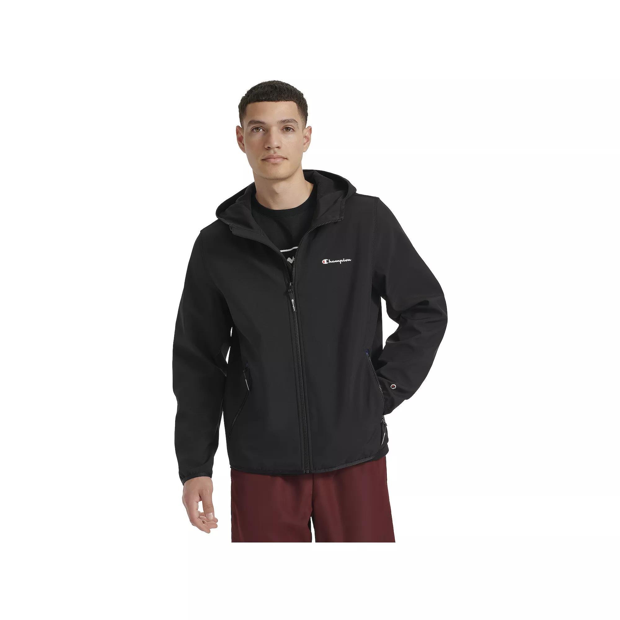 Men's Champion® Performance Hooded Soft Shell Jacket, Size: XL, Black Product Image