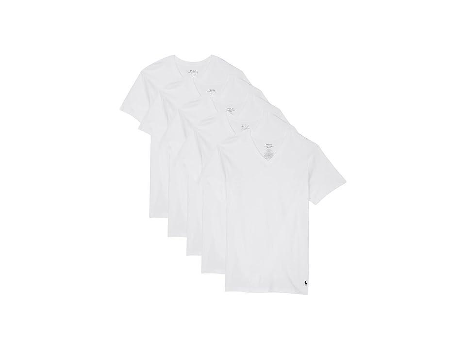 Classic Fit Cotton Wicking V-Neck T-Shirt 5-Pack Product Image