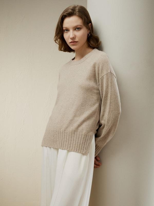 Crew Neck Cashmere Sweater Product Image