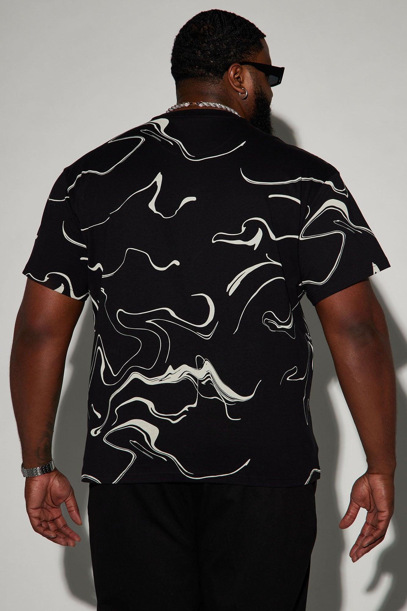 All In Marble Short Sleeve Tee - Black/combo Product Image