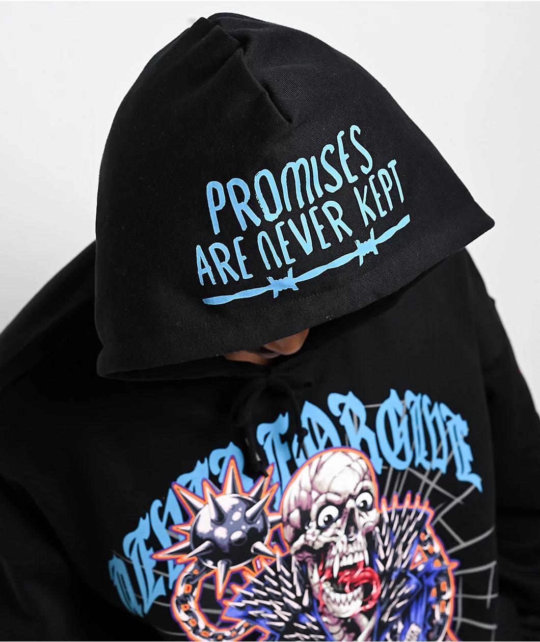 Broken Promises Unforgiven Black Hoodie Product Image