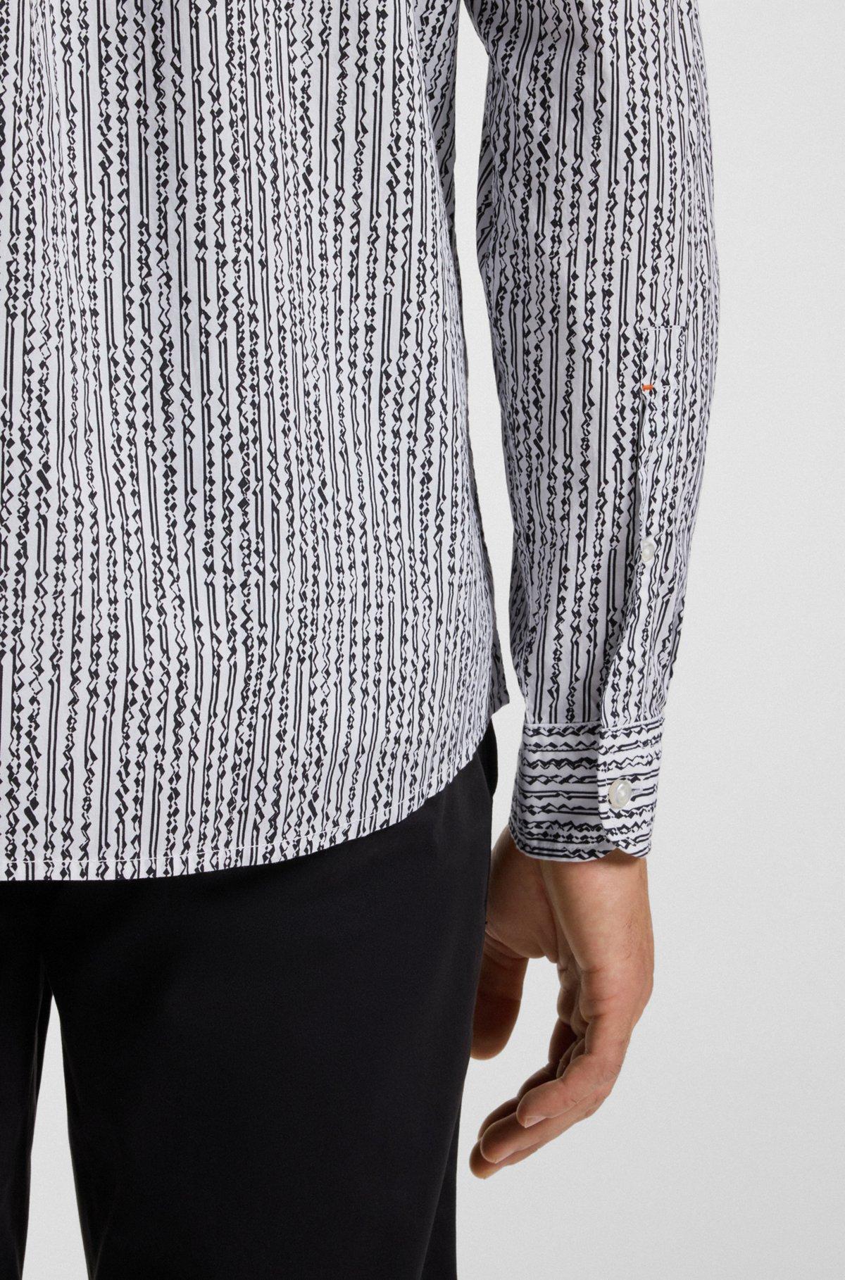 Regular-fit shirt in printed cotton voile Product Image