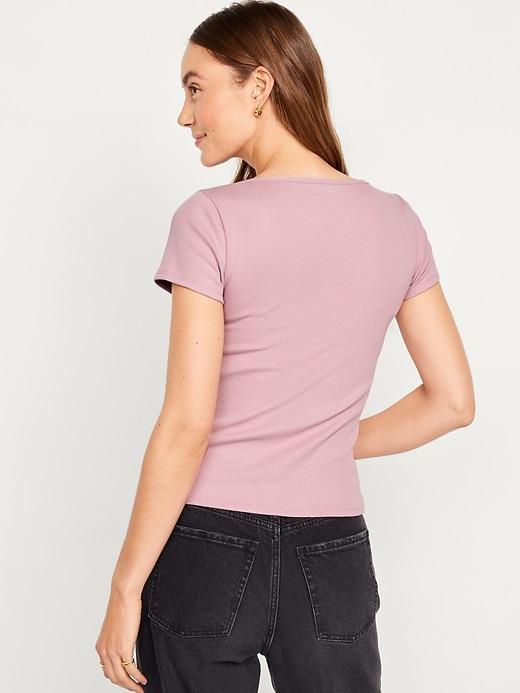 Fitted Square-Neck T-Shirt Product Image