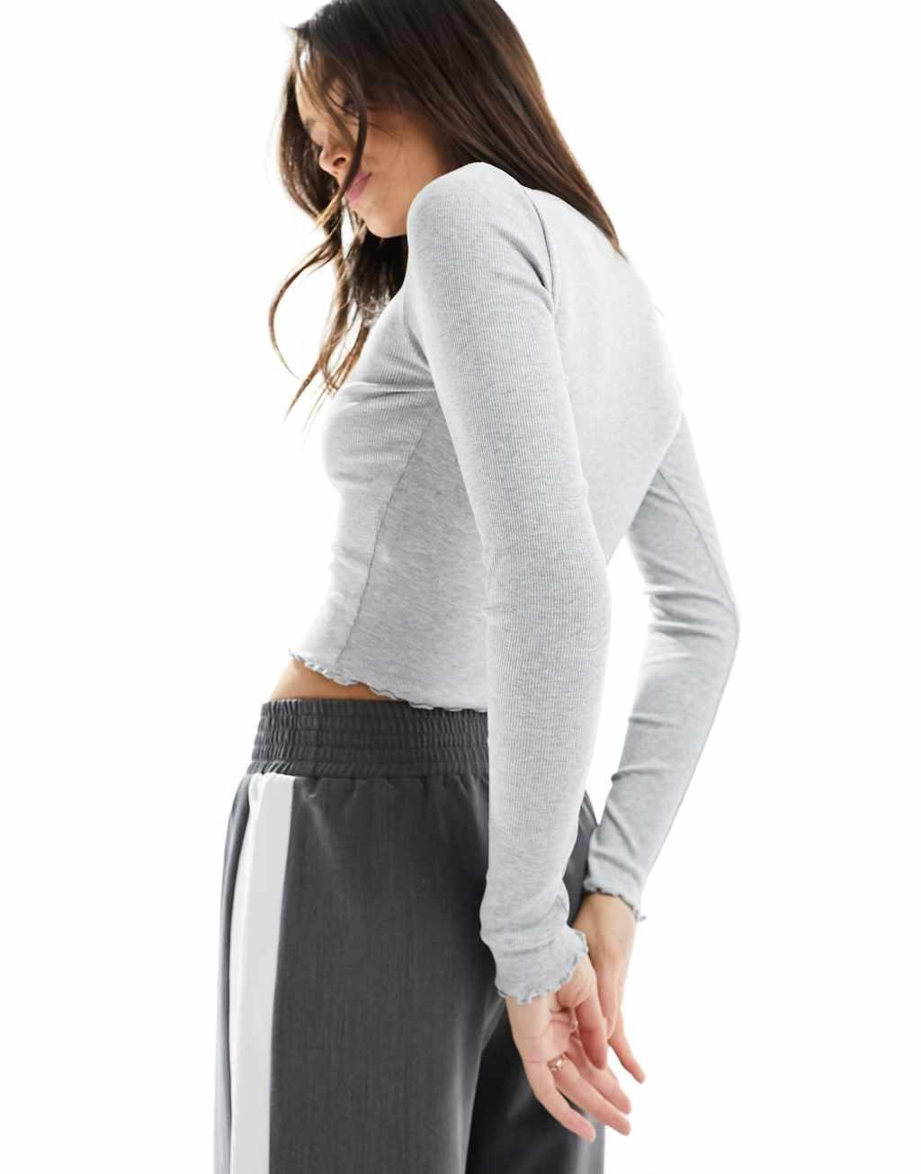 Miss Selfridge long sleeve crew neck top Product Image