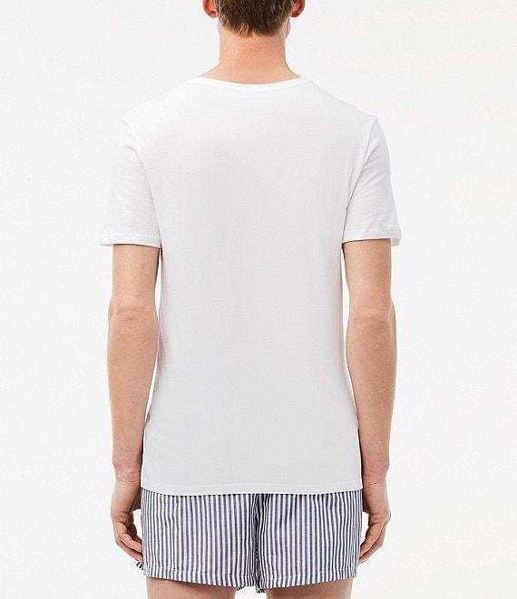 Lacoste Short Sleeve V-Neck Slim Fit Undershirt 3-Pack Product Image