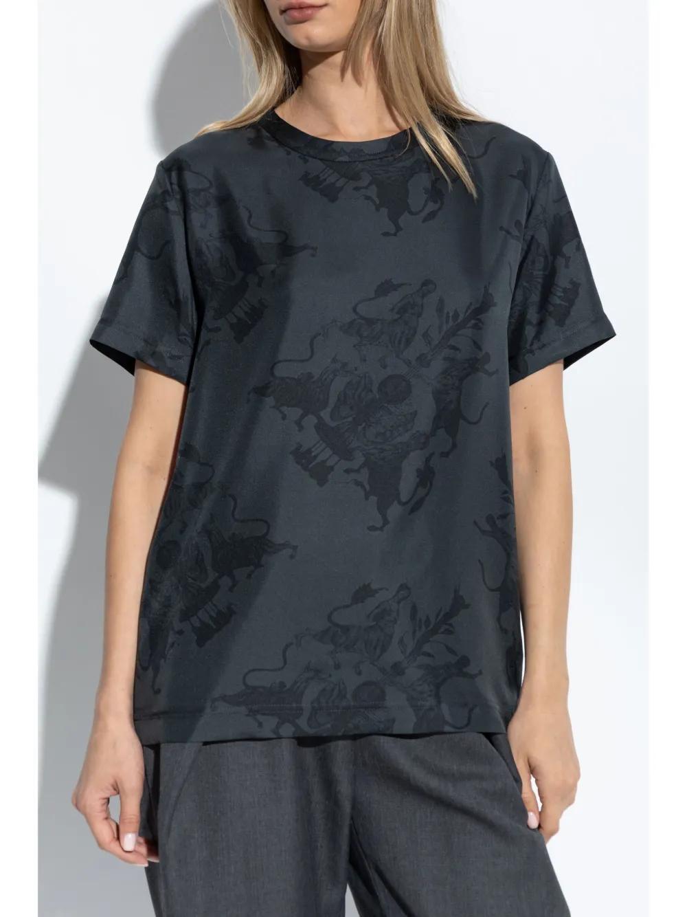 FABIANA FILIPPI Silk T-shirt In Black Product Image