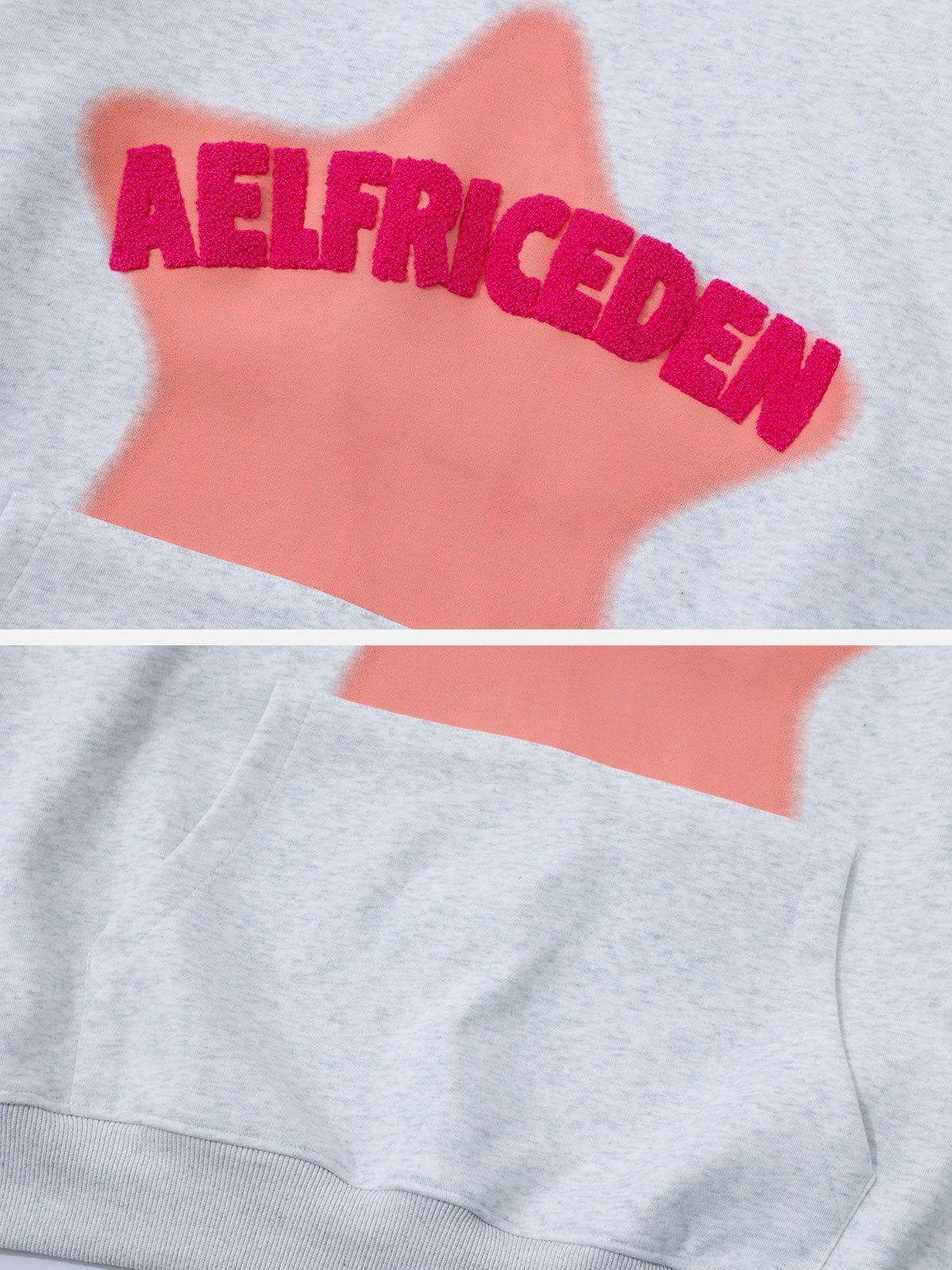 Aelfric Eden Vintage Embroidery Star Hoodie Product Image