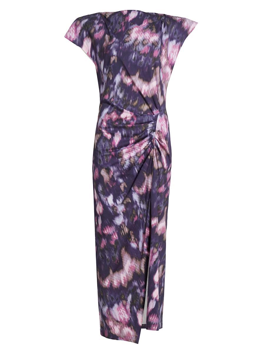 Womens Nadela Printed Cotton Jersey Maxi Dress Product Image