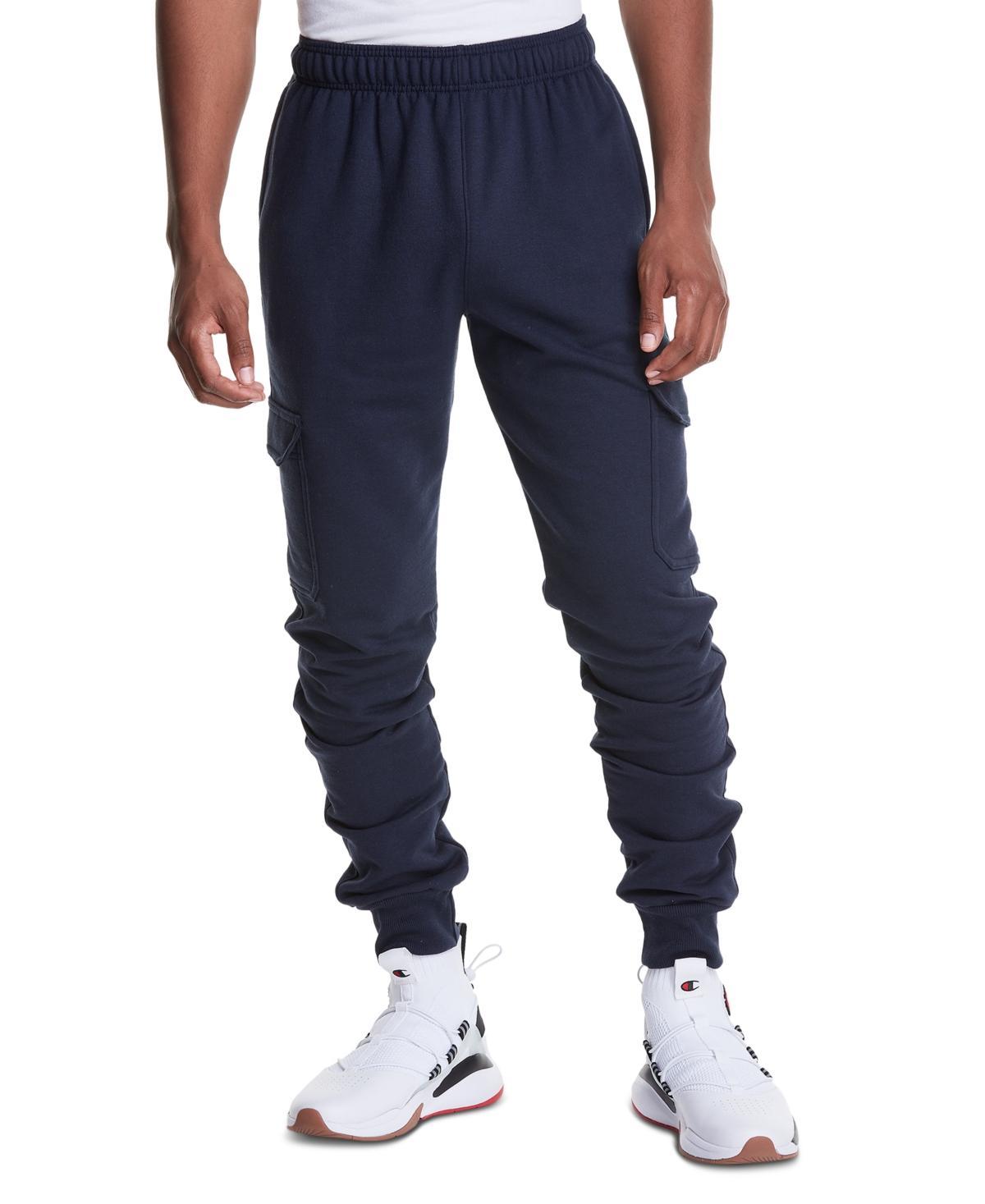 Mens Champion Powerblend Cargo Joggers, 29 Oxford Grey XL Product Image