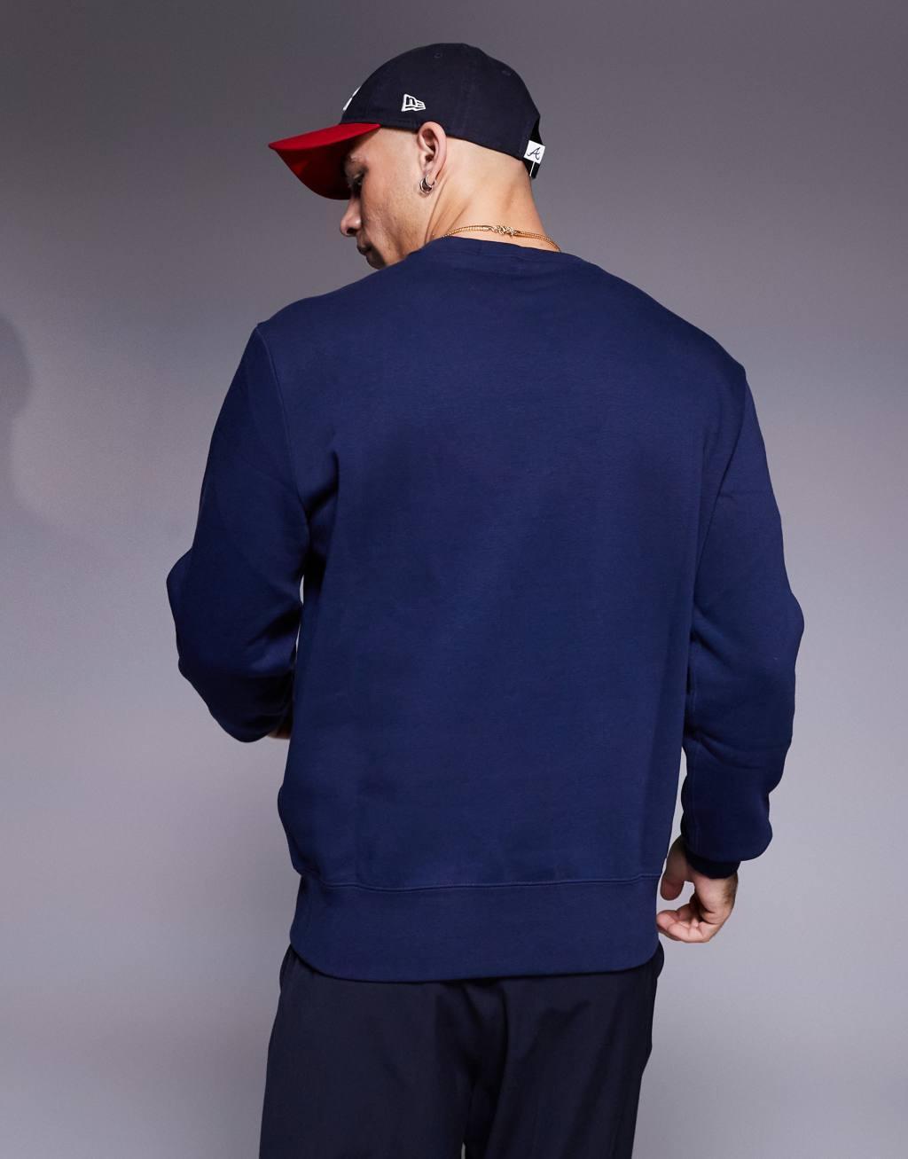 POLO RALPH LAUREN Sports Capsule Crew Neck Logo Sweatshirt In Navy Product Image