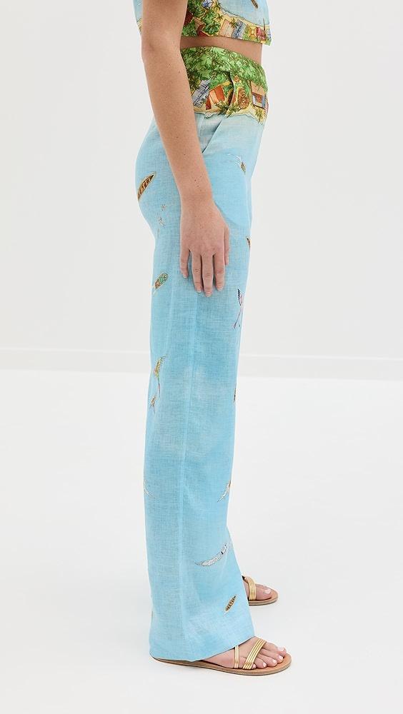 Casablanca Printed Straight Leg Trousers | Shopbop Product Image