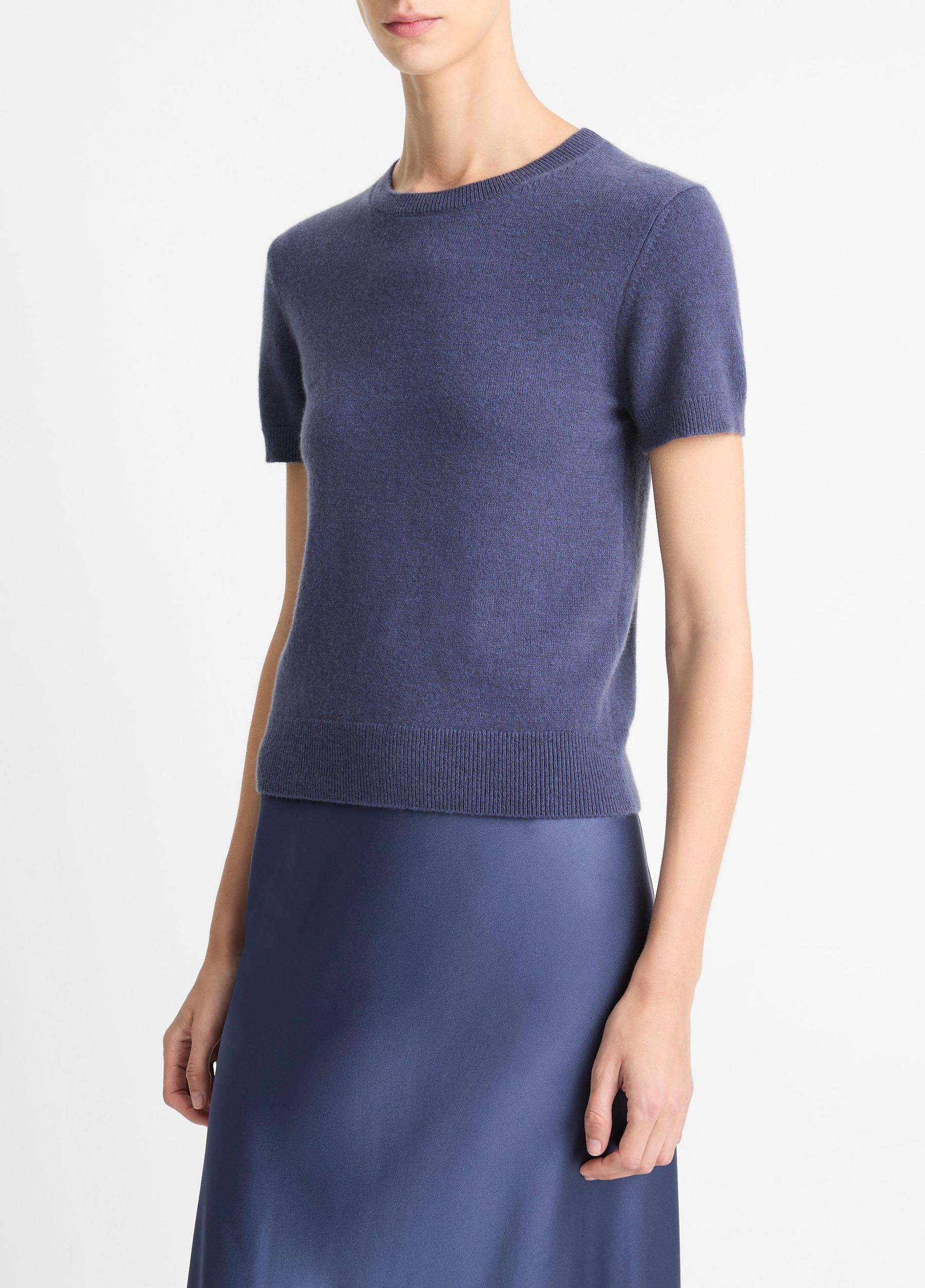 Wool & Cashmere-Blend Short-Sleeve Sweater Product Image