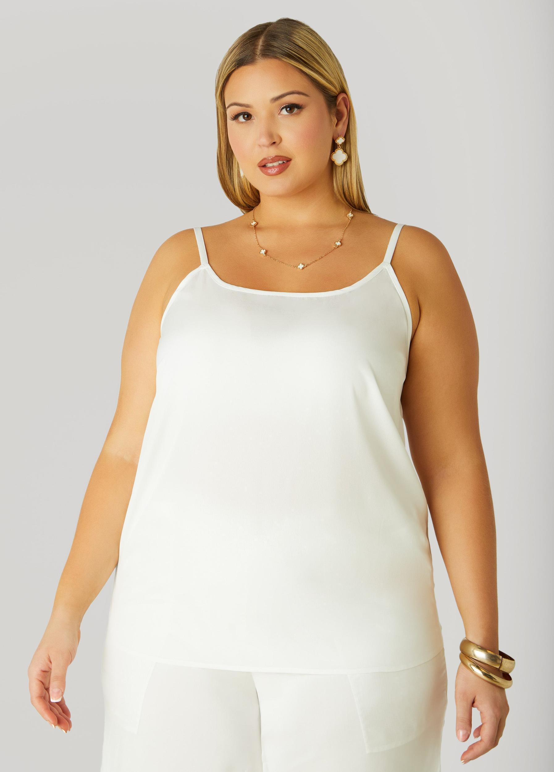 Plus Size Crepe De Chine Cami Ashley Stewart Product Image